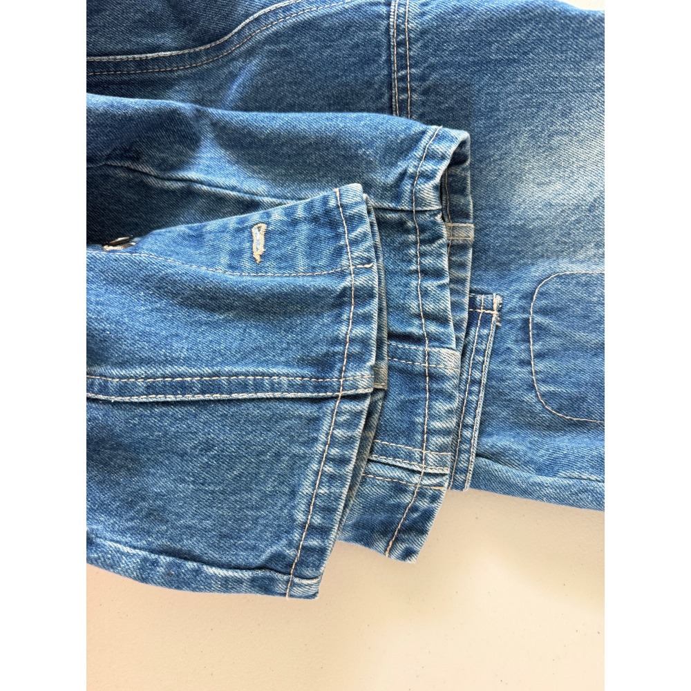 Cross Colours Atelier Blue Distressed Carpenter Jeans Mid Rise 90s Streetwear - Picture 11 of 12